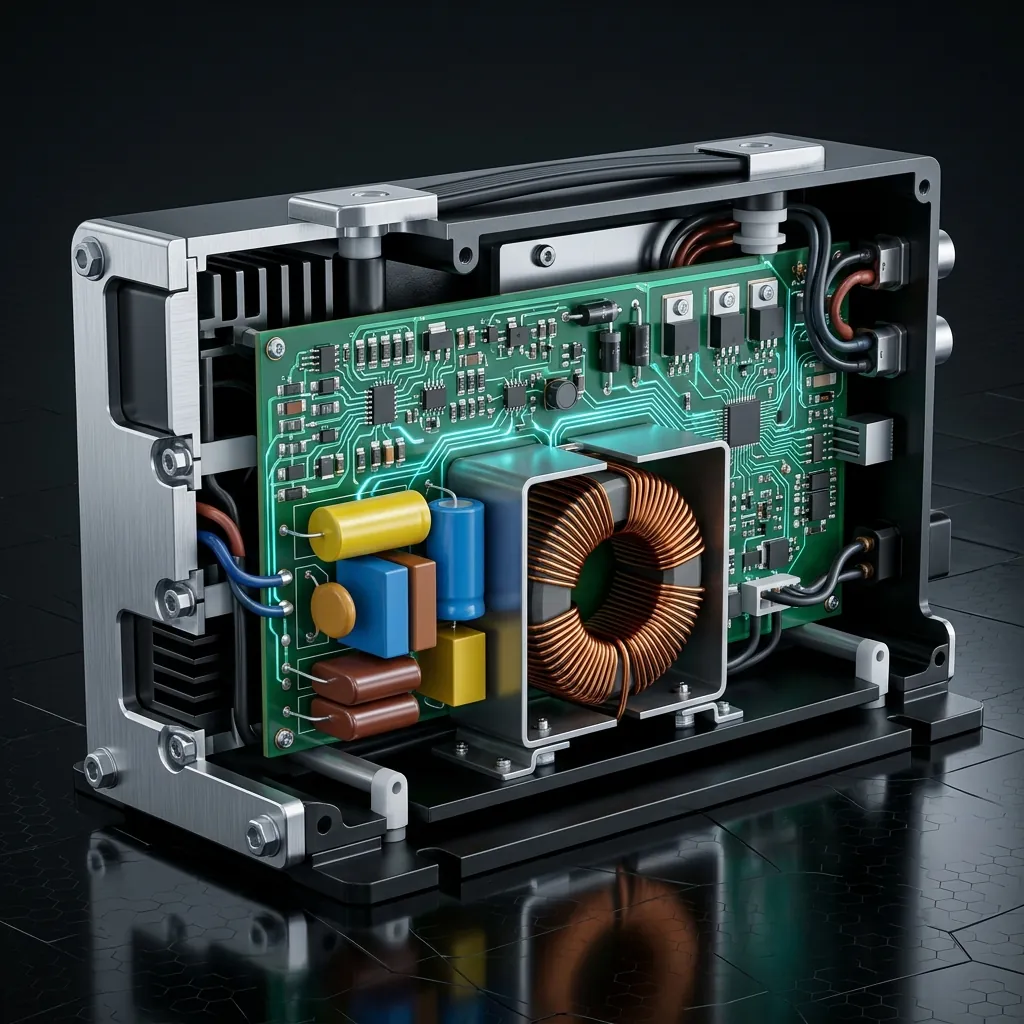 Power Pro Genius internal circuit board and capacitor architecture